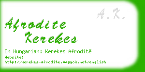 afrodite kerekes business card
